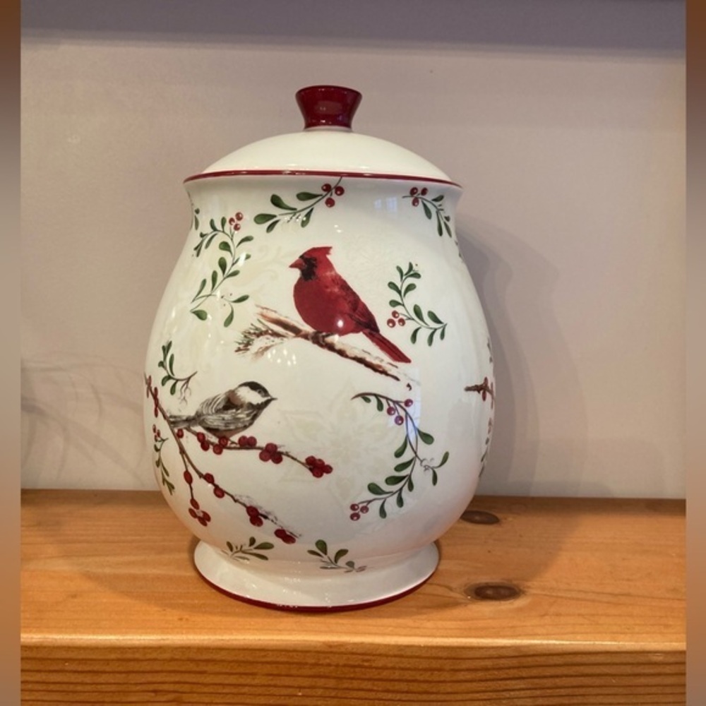 Better Homes And Gardens Red and Green Ceramic Jar